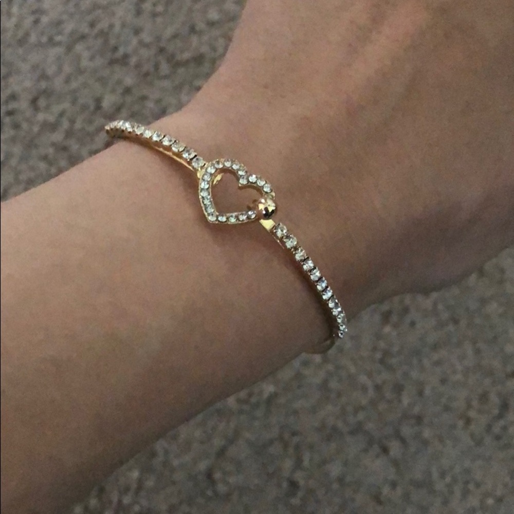 NWOT Golden Banded Synthetic Diamond 💎 Bracelet